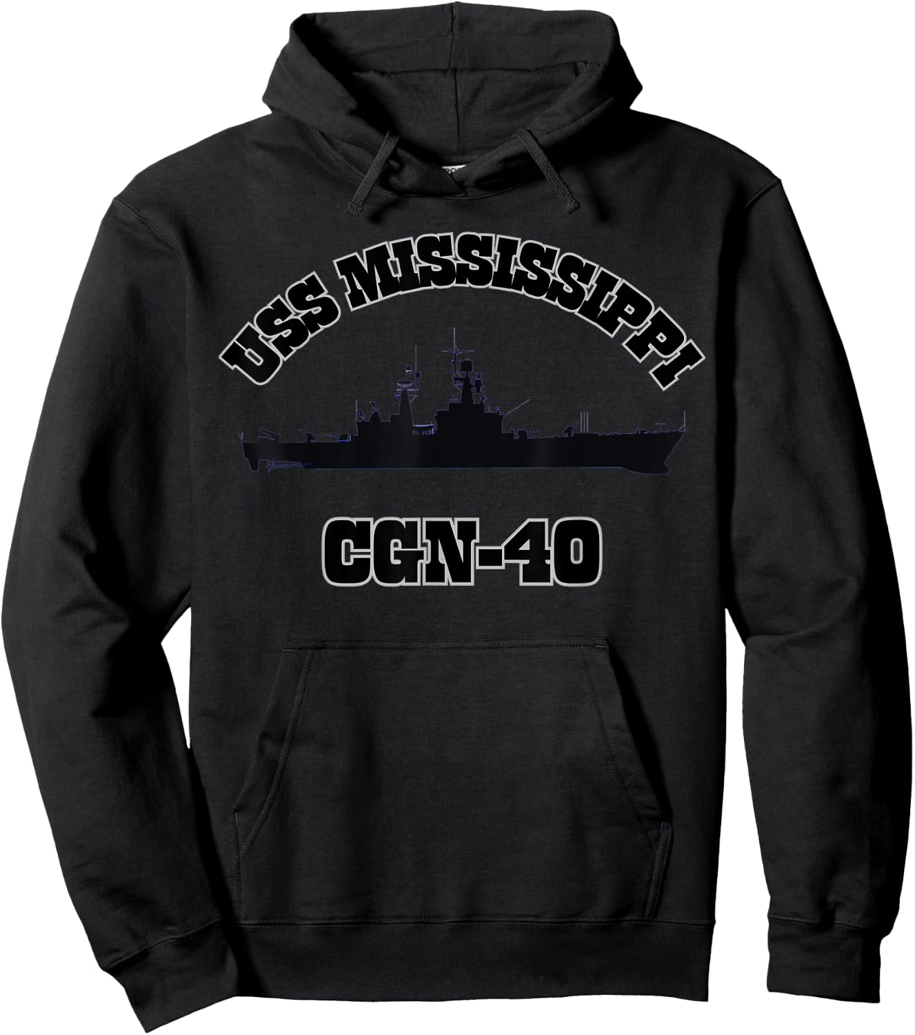 USS Mississippi Cruiser CGN-40 Hoodie - Hoodie | Black