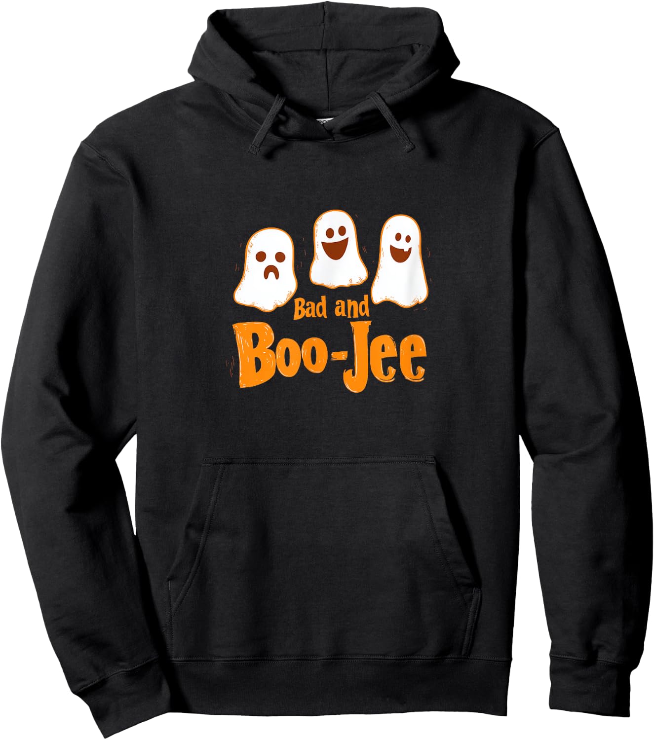 Bad and Boo-Jee Funny Ghost Halloween Design Hoodie - Hoodie | Black