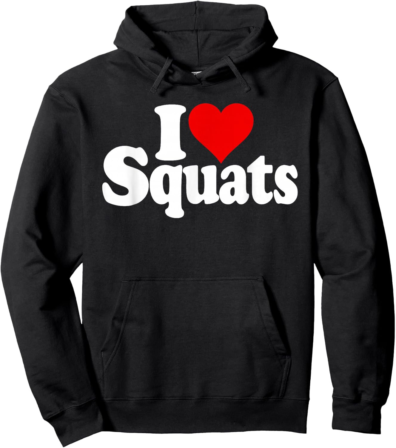 I Love Heart Squats Fitness Exercise Weight Lifting Hoodie - Hoodie | Black