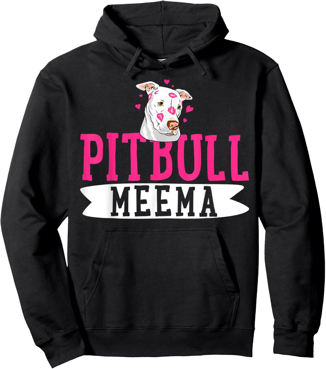 Pitbull Meema Pit Bull Terrier Dog Pibble Owner Mother's Day Hoodie - Hoodie | Black
