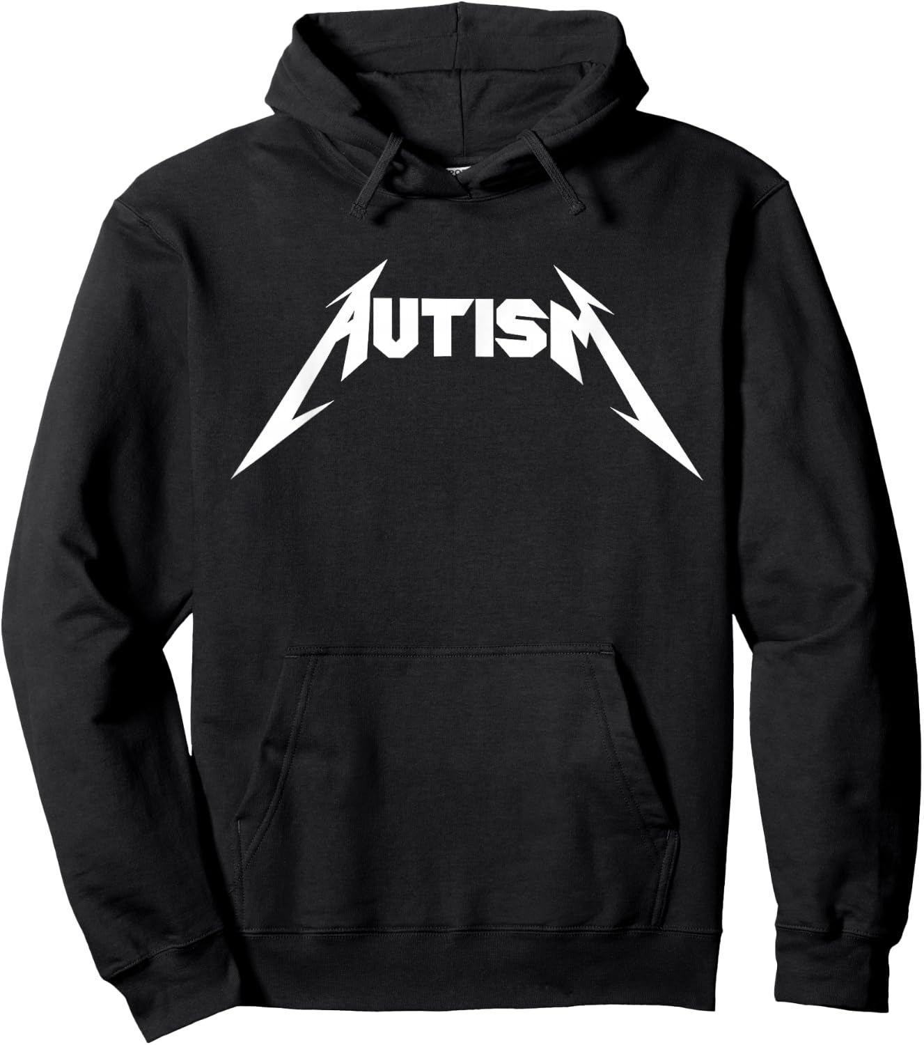 Funny Design Autism Skeleton Meme Metal Rock Women Hoodie - Hoodie | Black