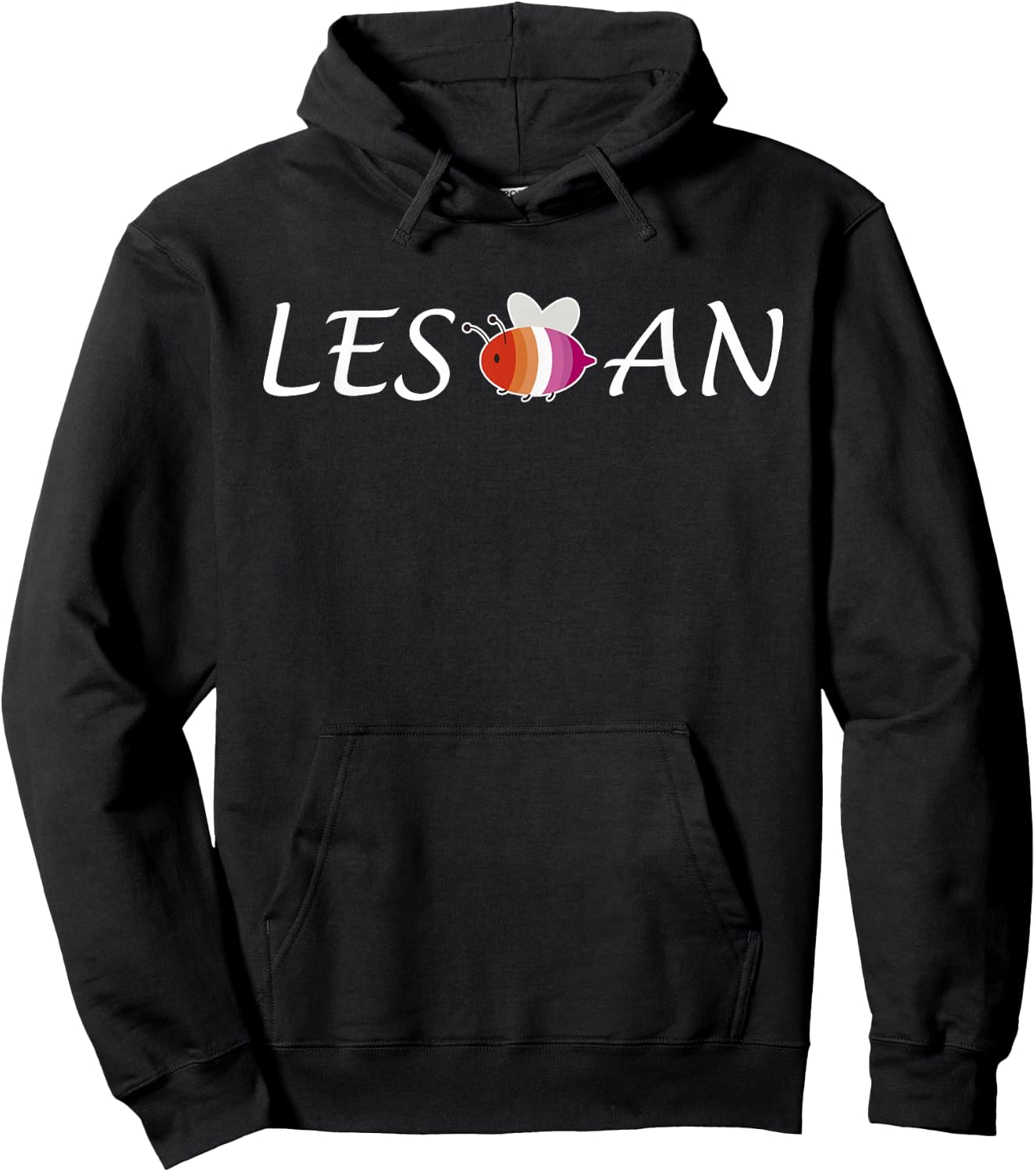 Les Bee An Funny Lesbian Pride Bee Joke Pun LGBTQ Hoodie - Hoodie | Black