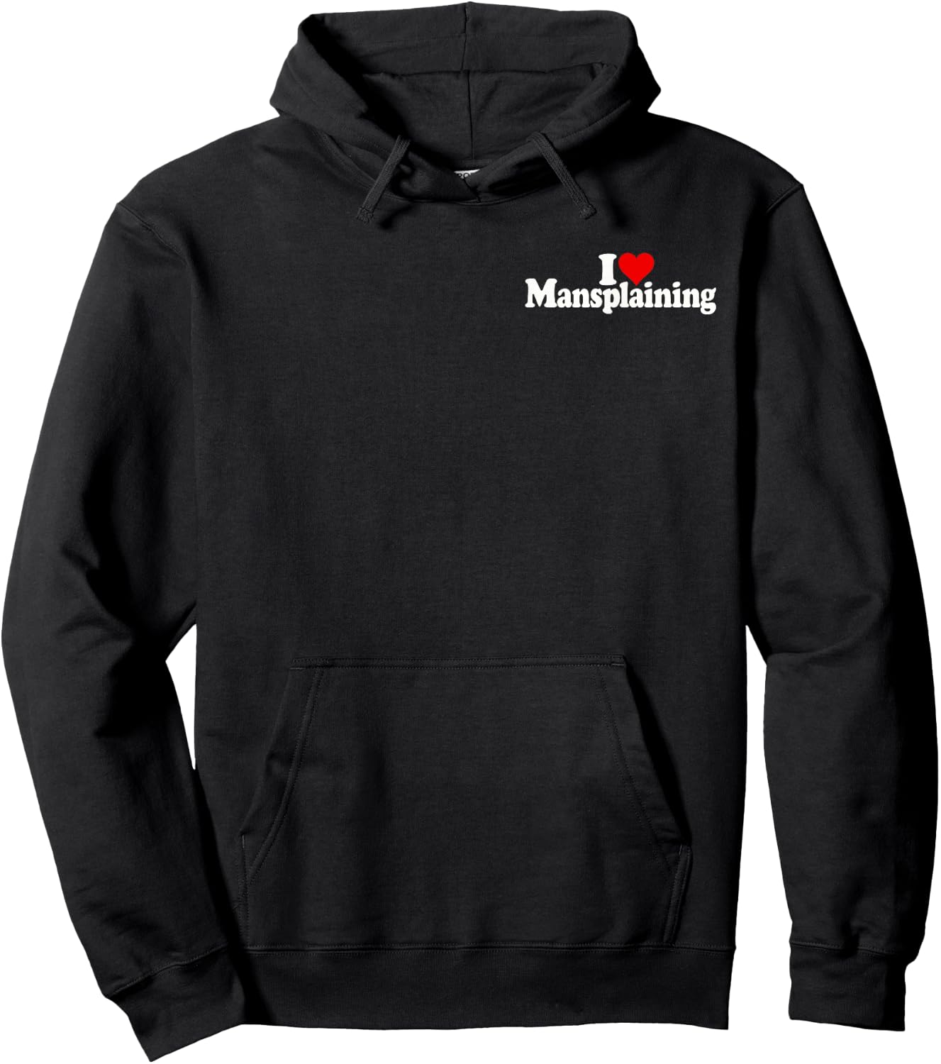 ICH Liebe Heart MANSPLAINING Hoodie - Hoodie | Black