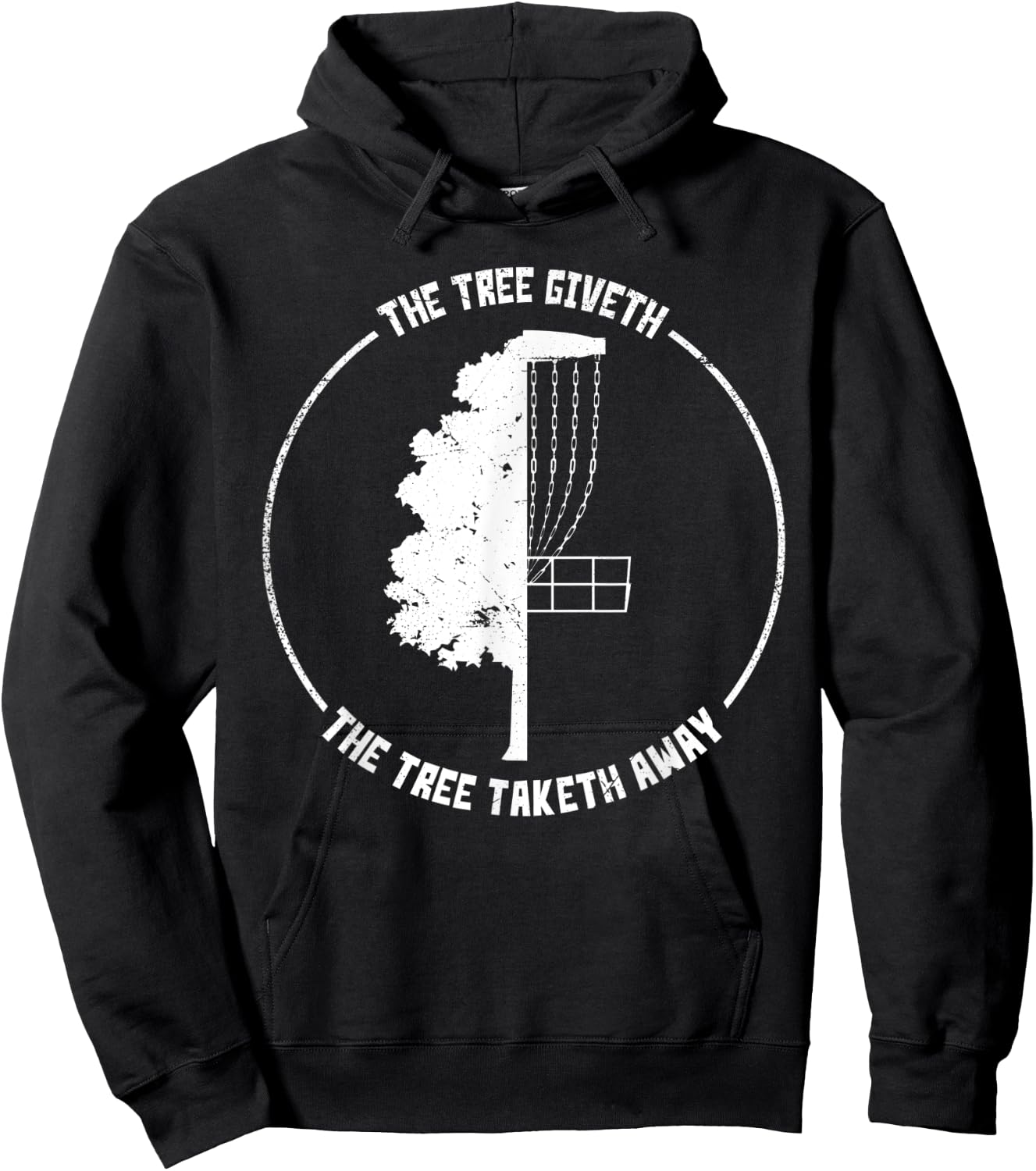 Discing Golf Funny Disc Sports Tree Icon Art Saying Design Hoodie - Hoodie | Black