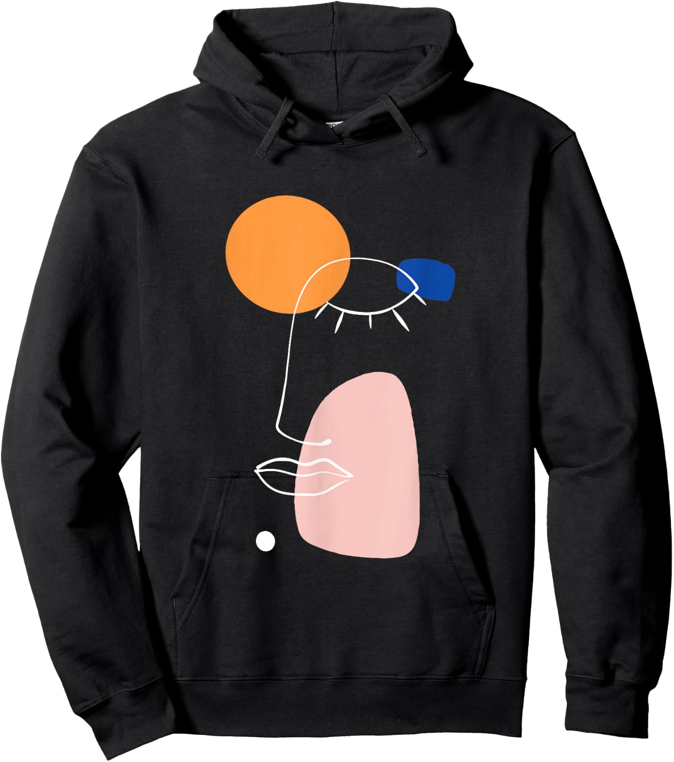 Abstract Art Face Woman Hoodie - Hoodie | Black