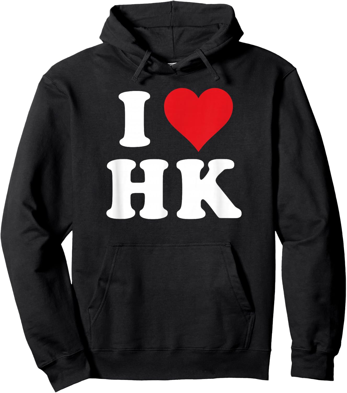 I Love HK Initials I Heart H.K. First Last Name H K , Black, S Hoodie - Hoodie | Black