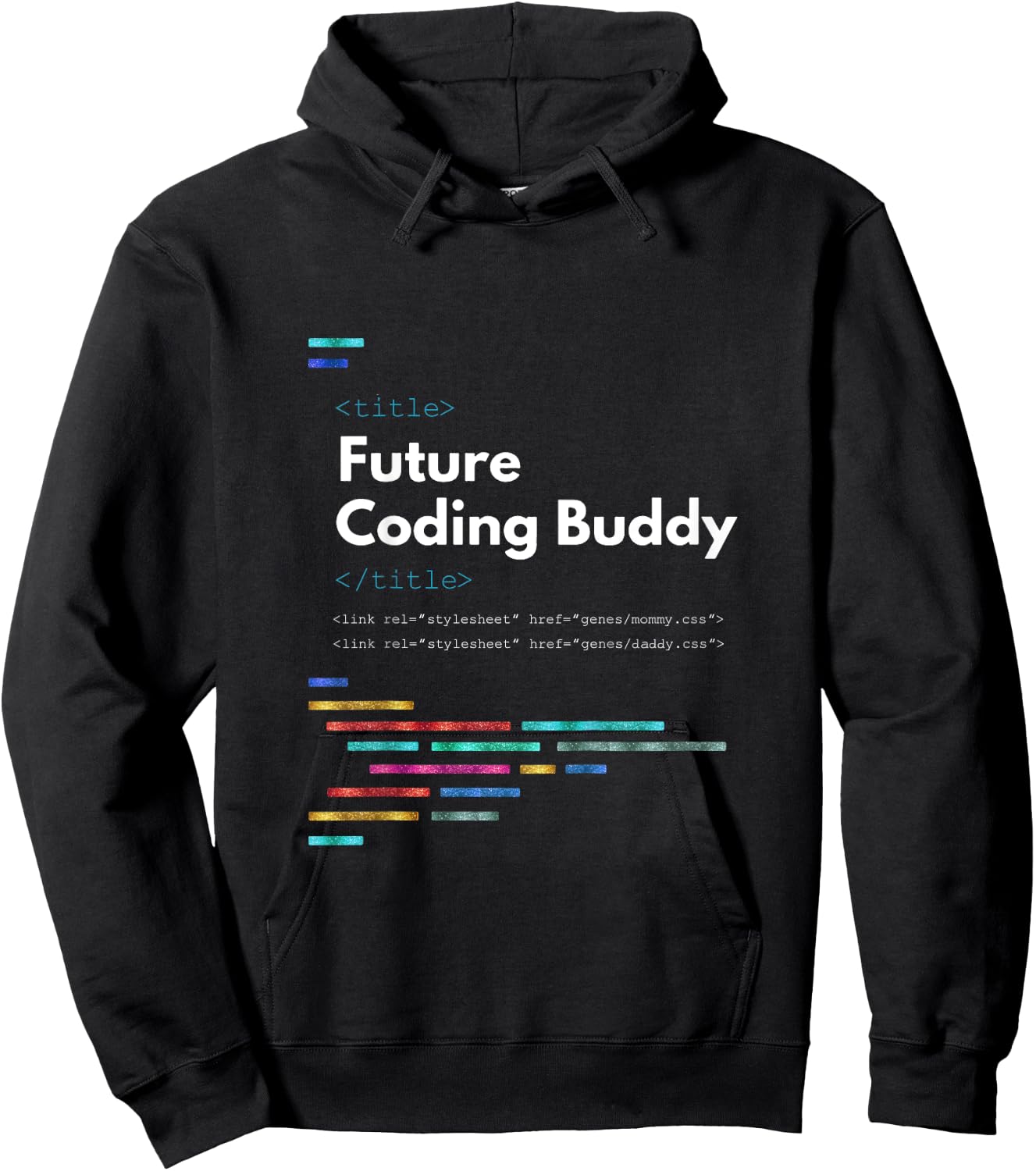 Kids Future Coding Buddy Funny Coder Software Developer Baby Hoodie - Hoodie | Black
