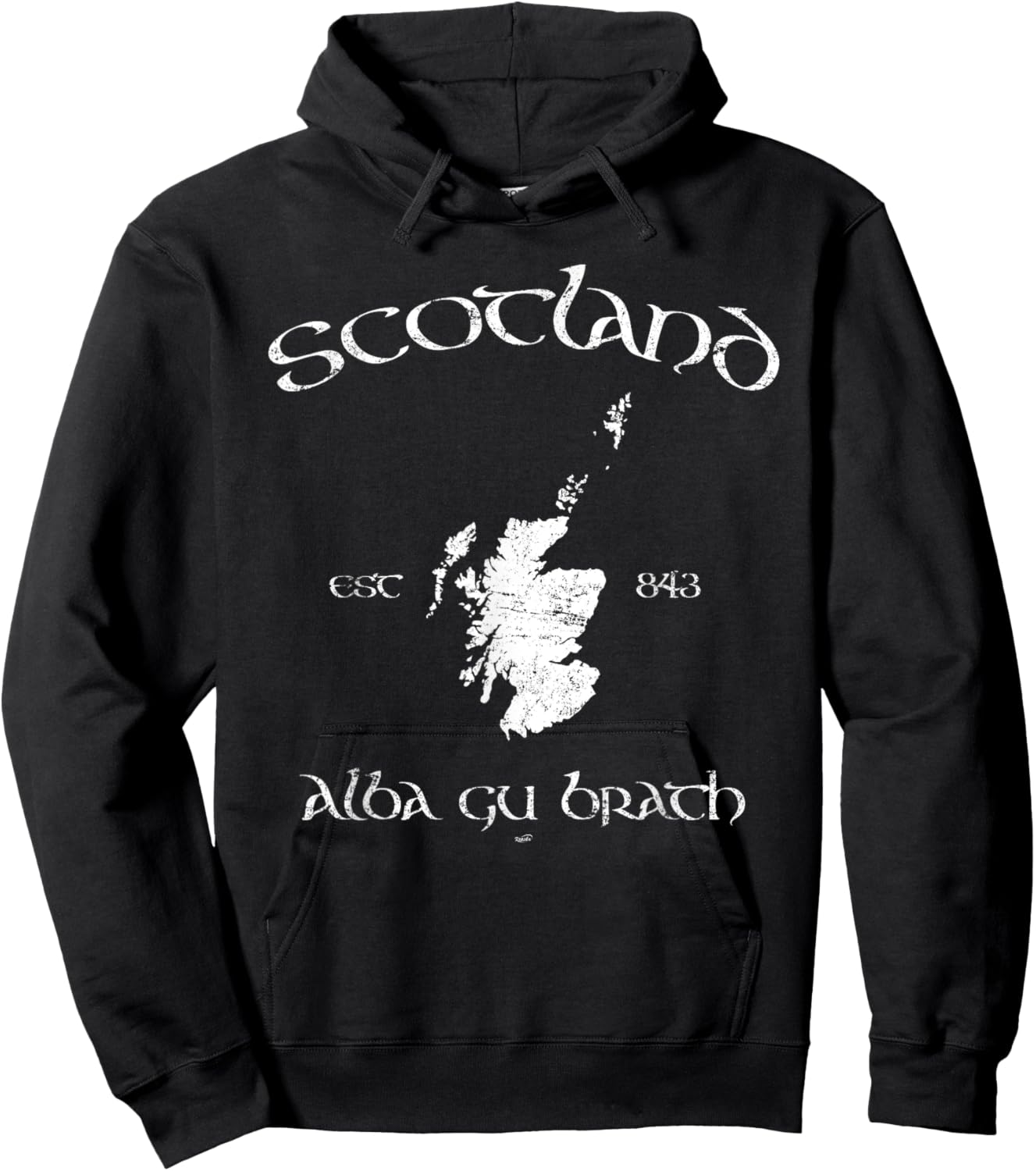 Scotland map - scottish national pride vintage Hoodie - Hoodie | Black