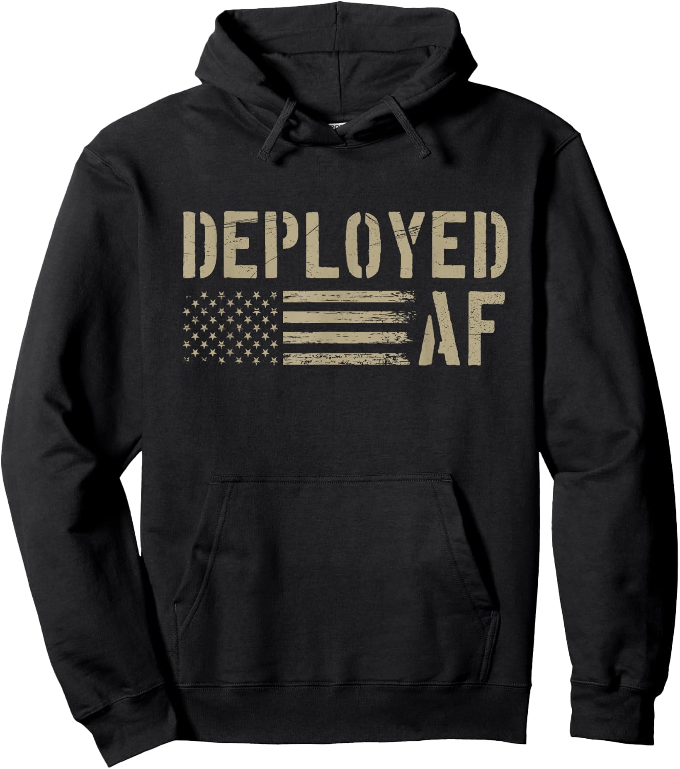 Deployed AF - Funny Deployment for Army Husband Wife Hoodie - Hoodie | Black