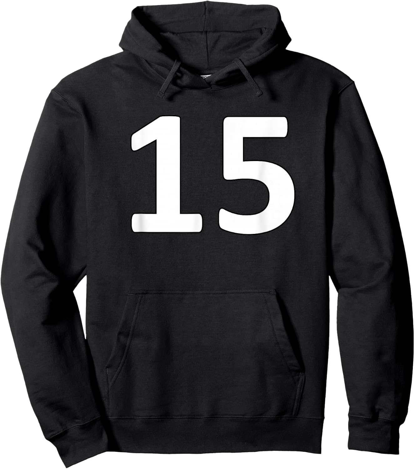 Number 15 Sports Jersey For Teams, Players, and Fans Hoodie - Hoodie | Black