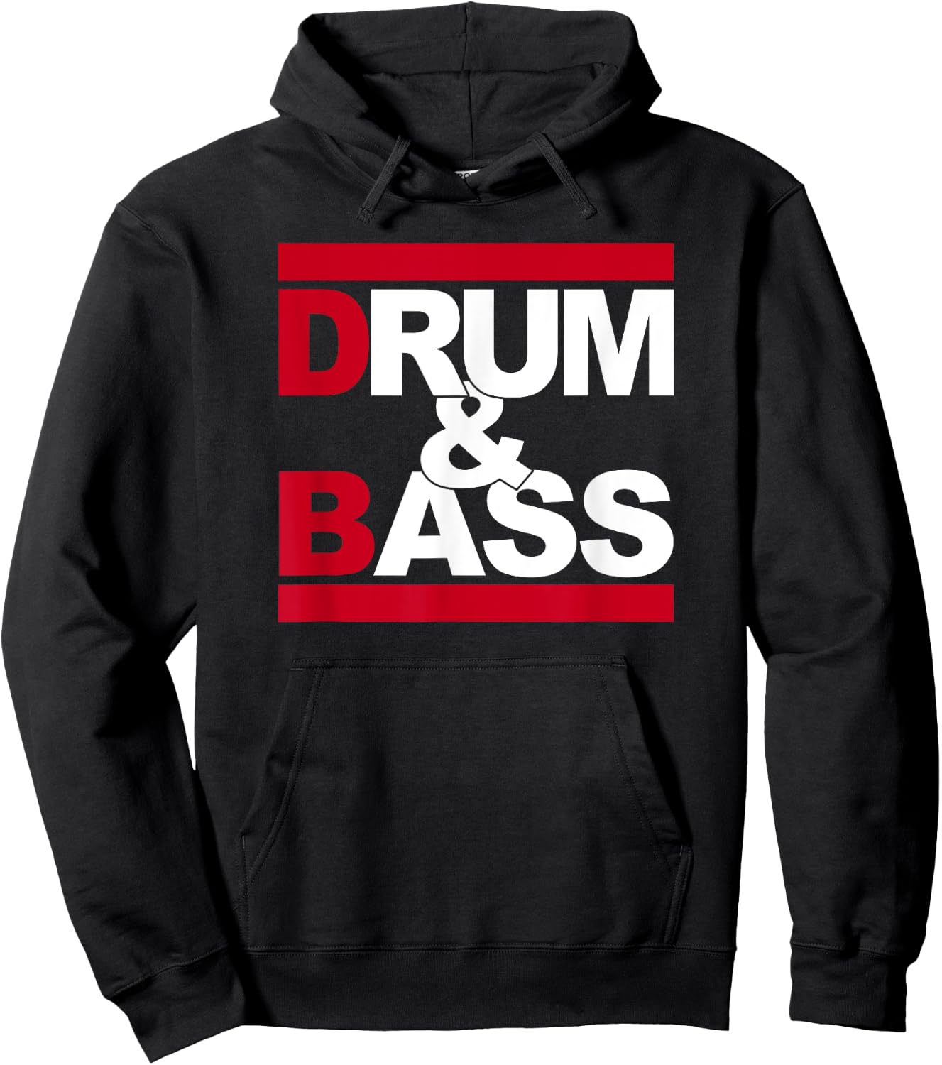 Love Drum and Bass Rum and Ass Funny Music Lover , Black, S Hoodie - Hoodie | Black