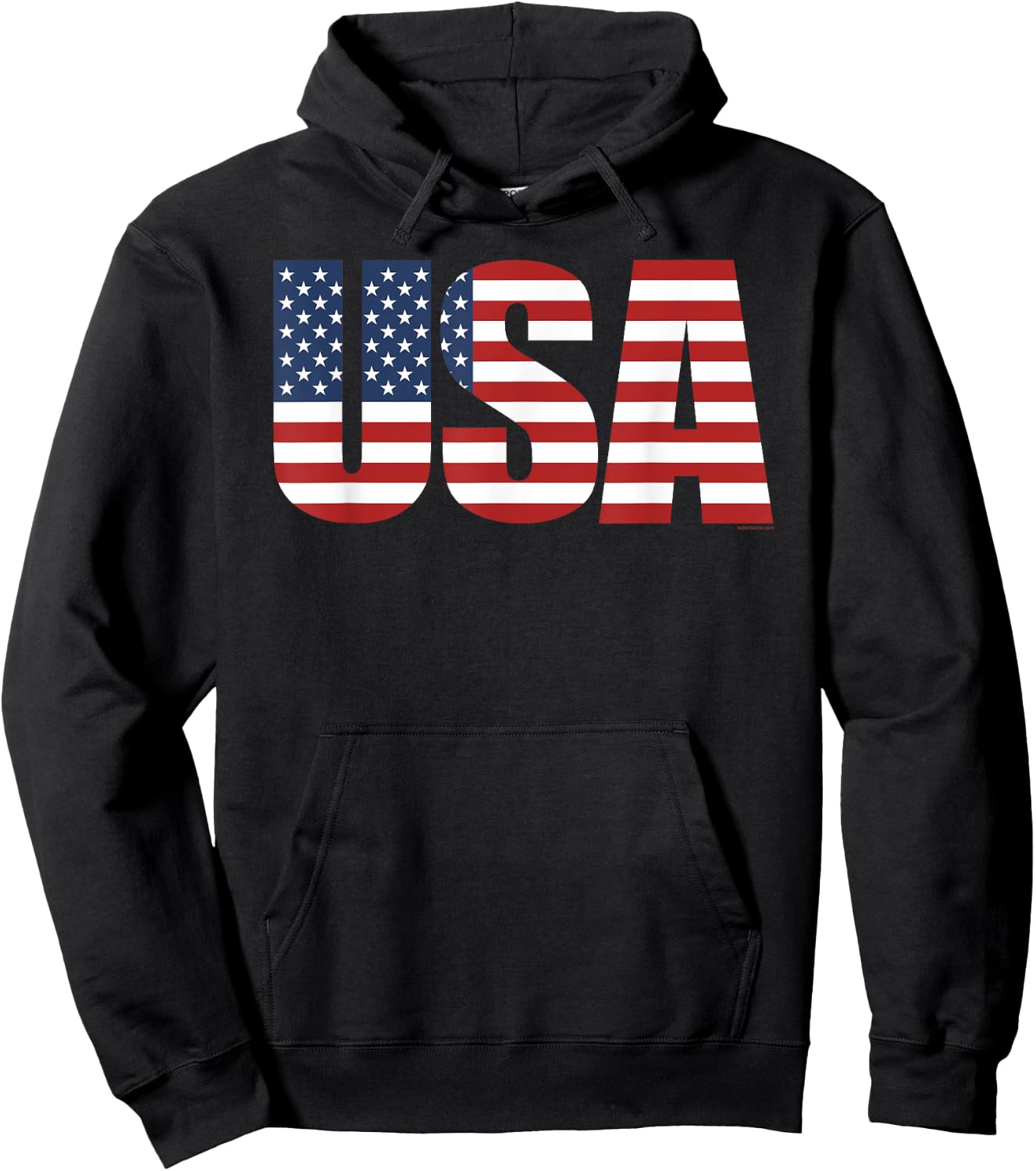 USA Shirt Men Women Kids Patriotic American Flag 4th of July Hoodie - Hoodie | Black