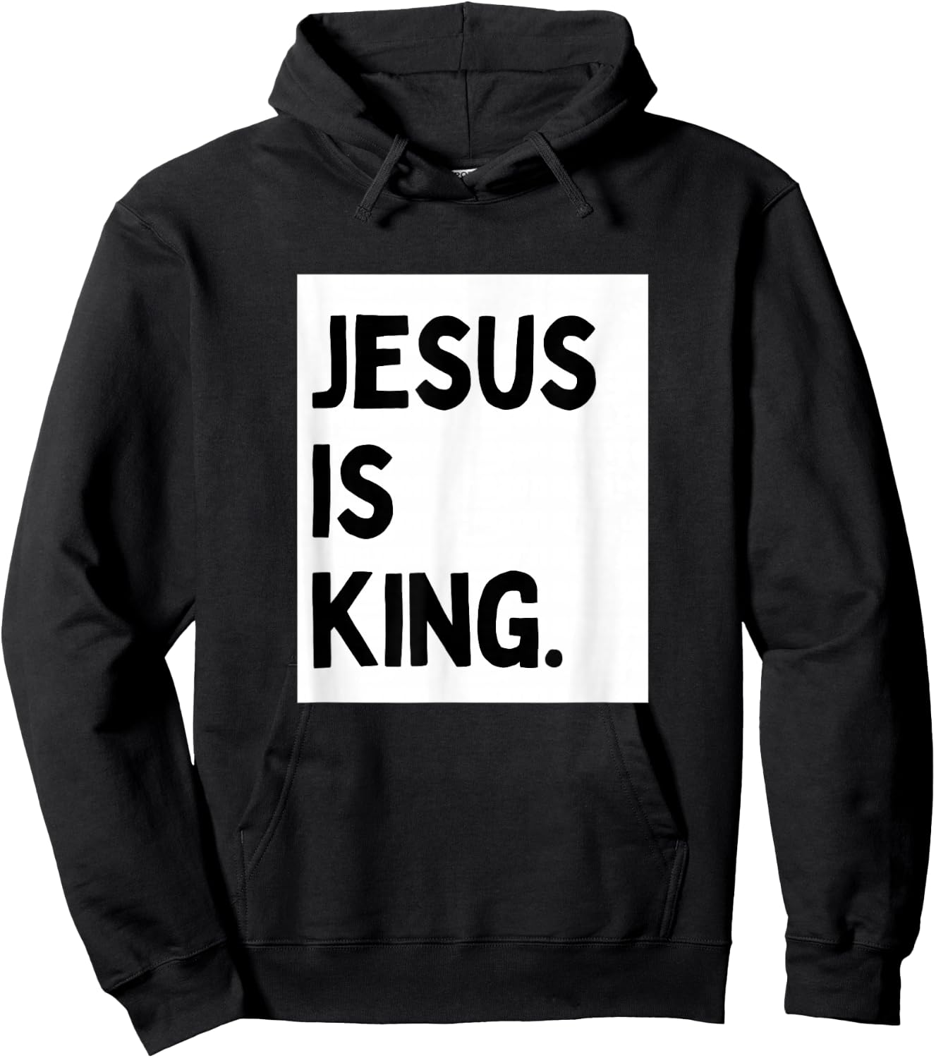 Jesus Is King - Minimalist Christian Religious Jesus Hoodie - Hoodie | Black