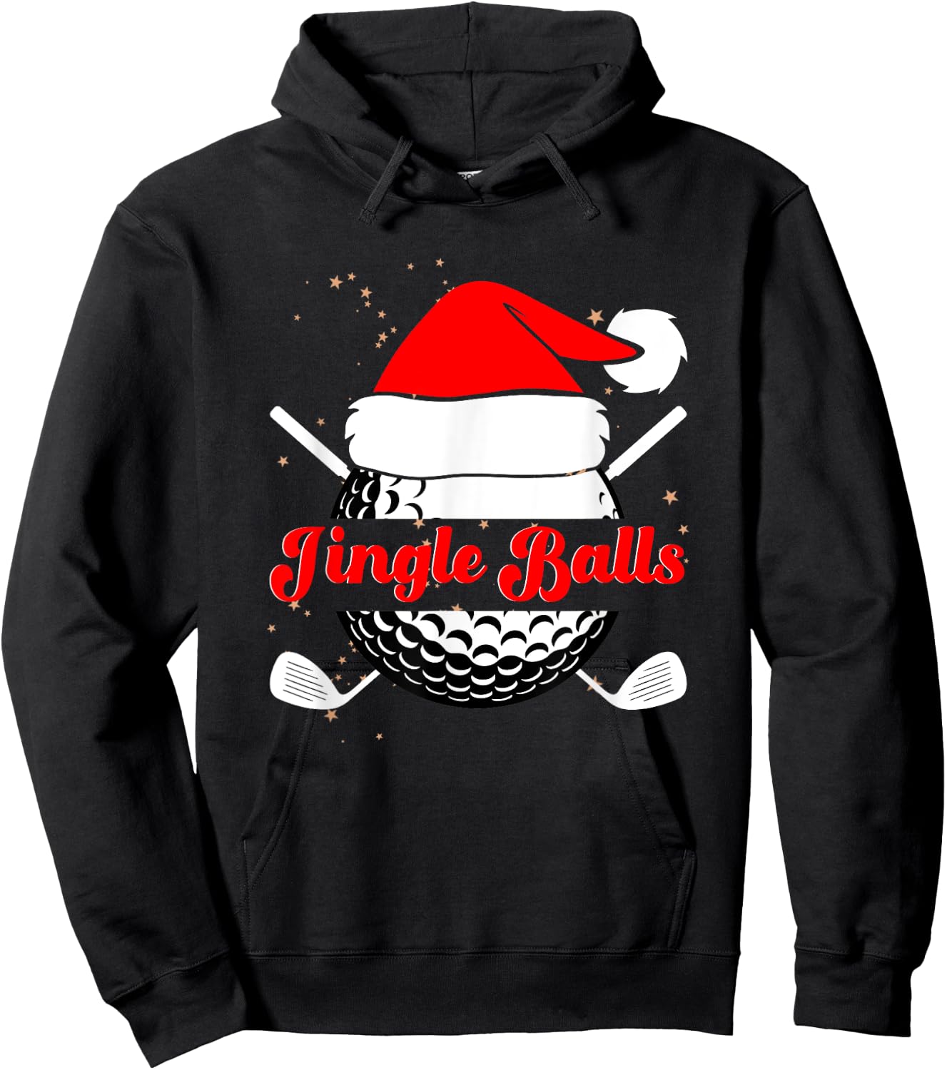 Jingle Balls Funny Golfing Christmas Golf Ball Hoodie - Hoodie | Black