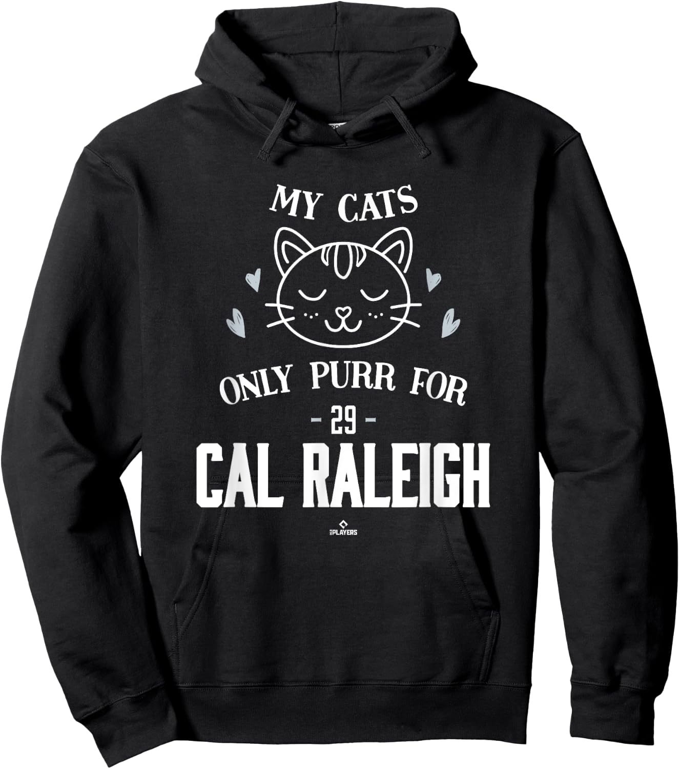 Cat Lovers for Cal Raleigh Seattle Baseball MLBPA Hoodie - Hoodie | Black