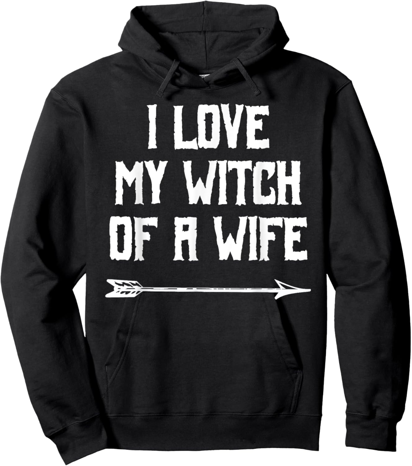Witch of a Wife - Funny Couples Halloween Hoodie - Hoodie | Black