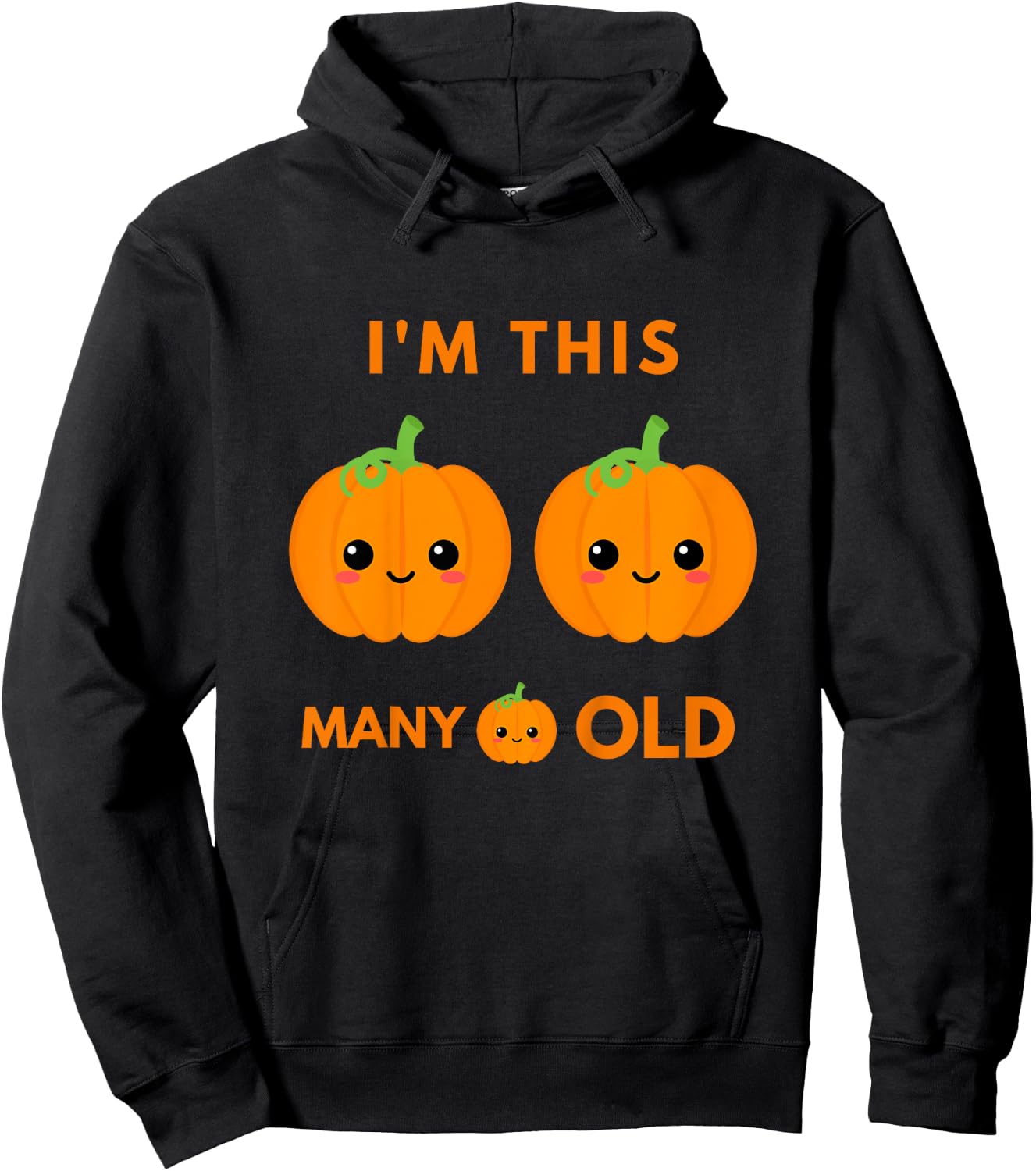 Kids I'm This Many Pumpkins Old - Pumpkin 2nd Bday 2 Years Old Hoodie - Hoodie | Black