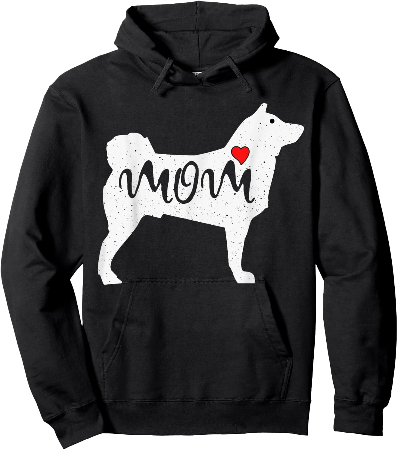 Akita Inu Dog Mom Mothers Day Heart Puppy Lover Hoodie - Hoodie | Black