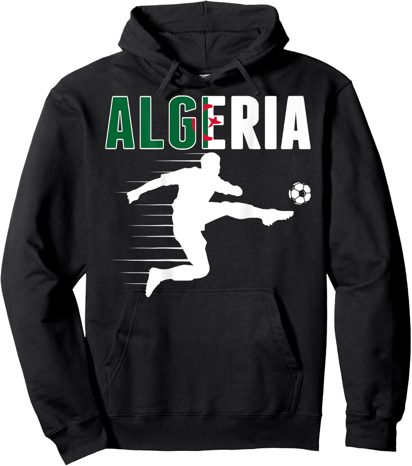 Algerien Fußball-Fans Trikot – Algerische Fußball-Fans Hoodie - Hoodie | Black