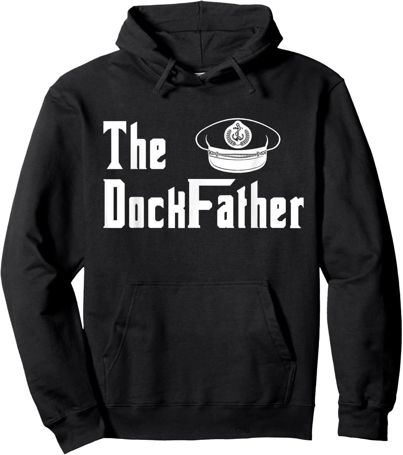 The Dock Father Captain Of The Boat Dad Funny Fathers Day Hoodie - Hoodie | Black