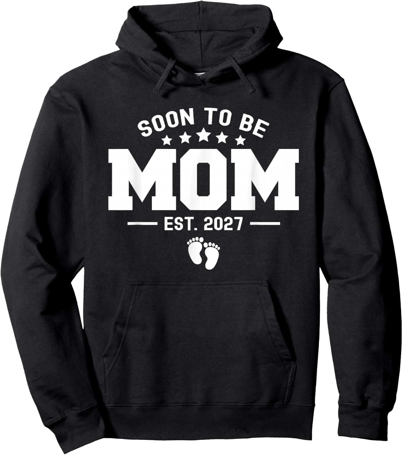 Soon to Be Mom Est. 2027 Women Pregnancy Promoted to Mommy Hoodie - Hoodie | Black