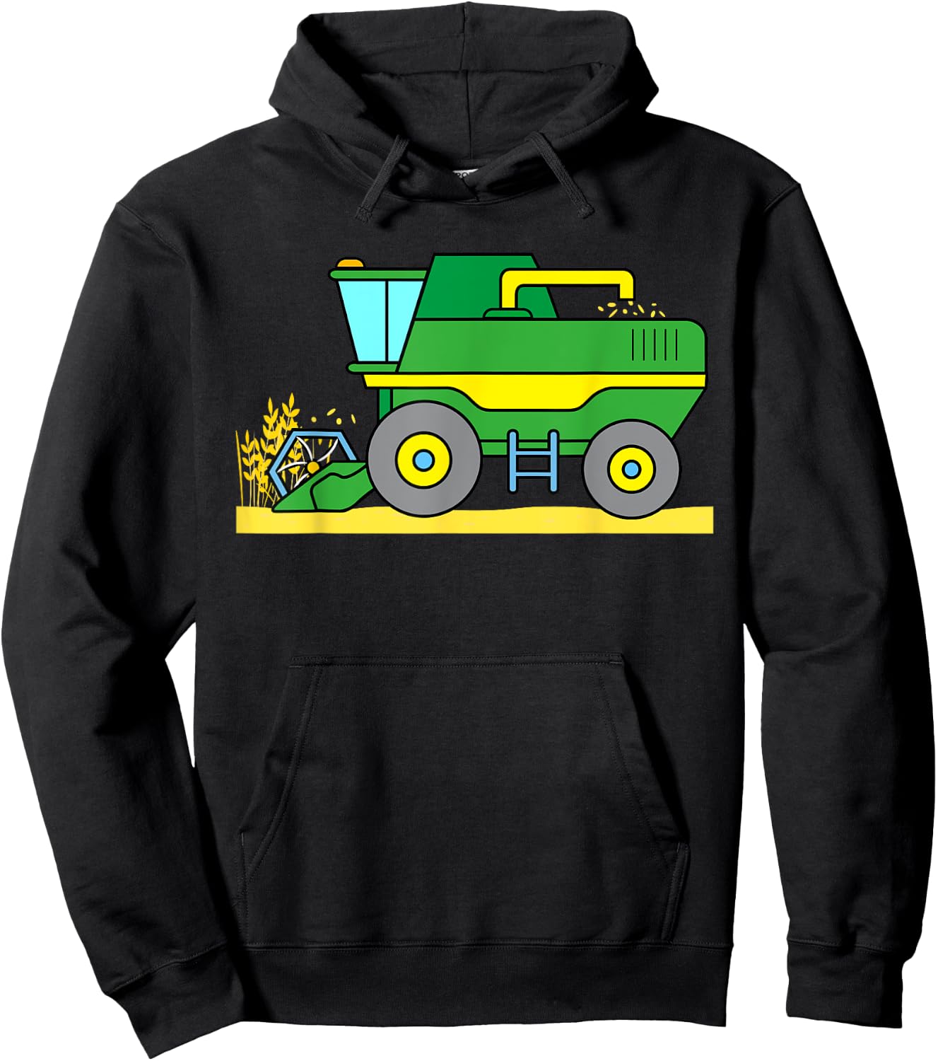 Combine Harvester Harvest Field Boy Girl Women Men Farm Hoodie - Hoodie | Black