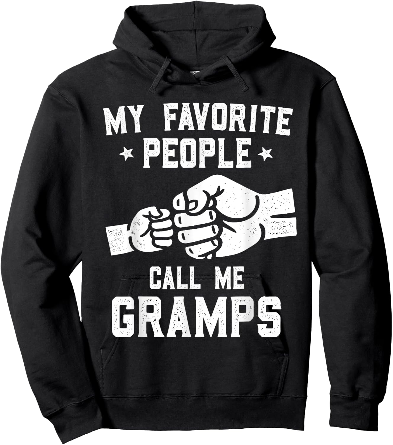 My Favorite People Call Me Gramps Fist Bump Gramps Hoodie - Hoodie | Black