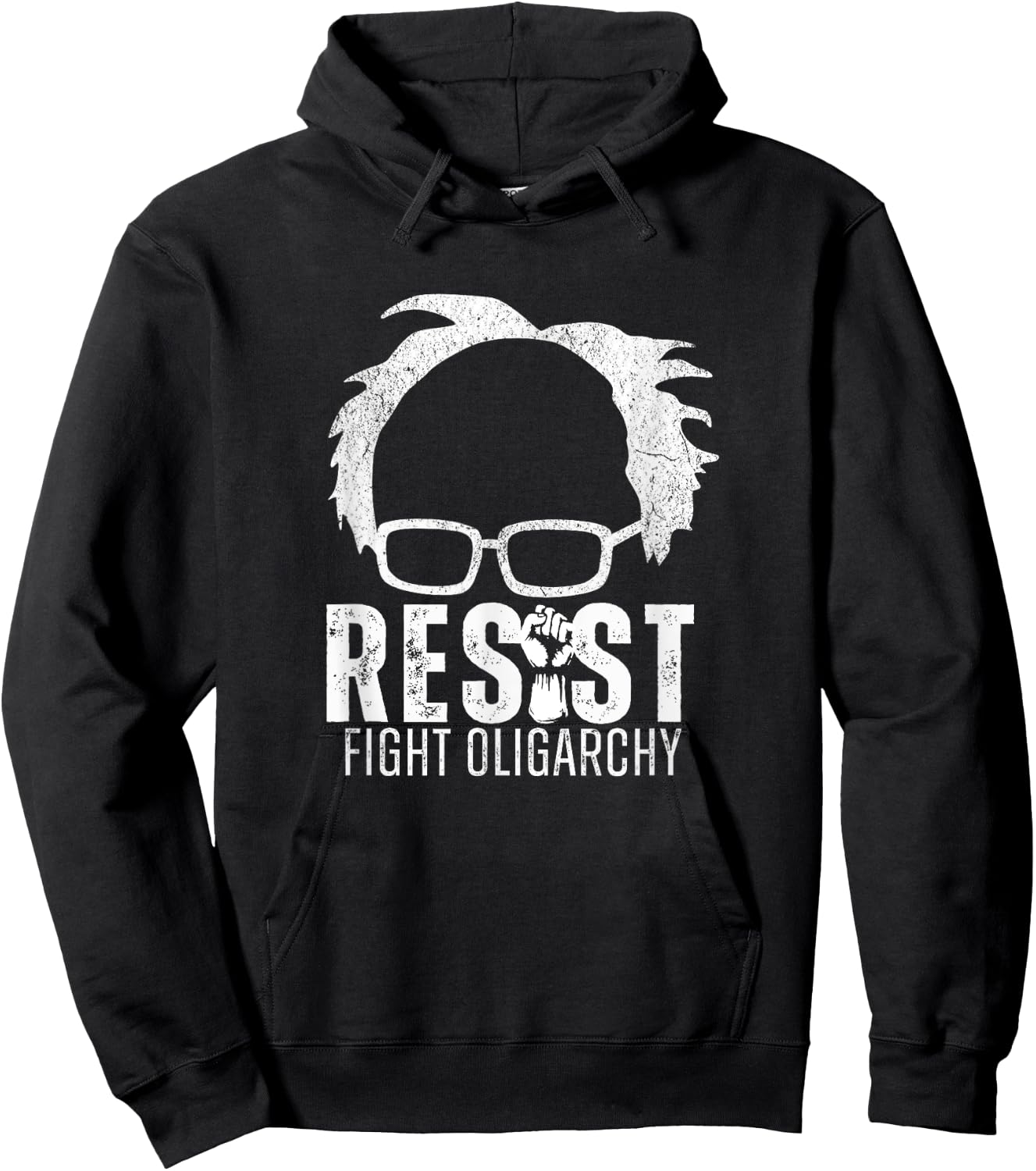 Resist Fight Oligarchy Bernie Sanders 2028 Bernie President Hoodie - Hoodie | Black