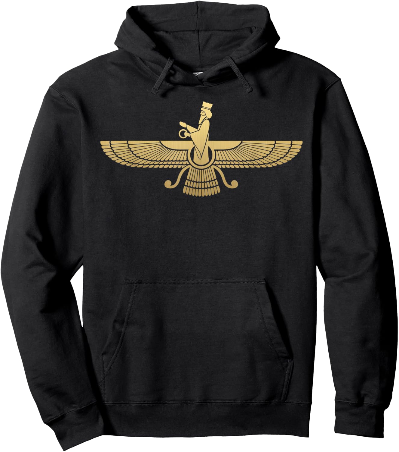 Faravahar Symbol Persische Sumerische geflügelte Kugelfigur Ikone Hoodie - Hoodie | Black