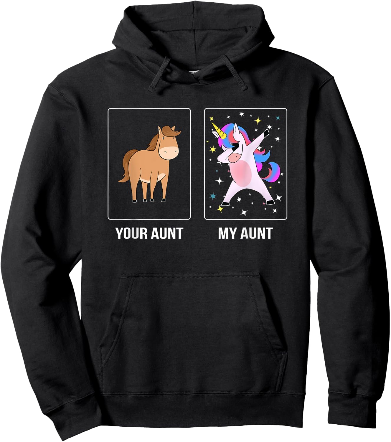 Your Aunt My Aunt Cute Dabbing Unicorn Niece Nephew Hoodie - Hoodie | Black