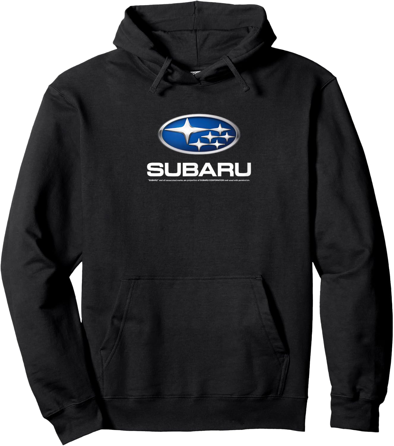 Subaru Modern Blue Stars Logo White Text Car Brand Hoodie - Hoodie | Black