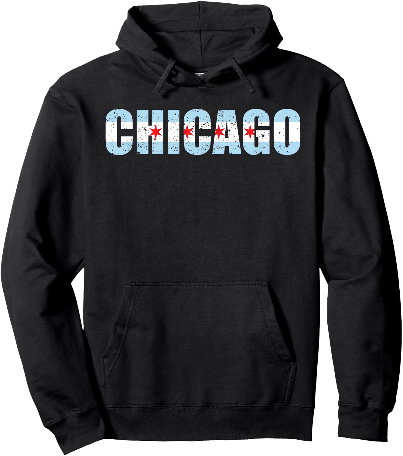 Chicago Flag Shirt , Women, Kids - Chicago Apparel , black Hoodie - Hoodie | Black