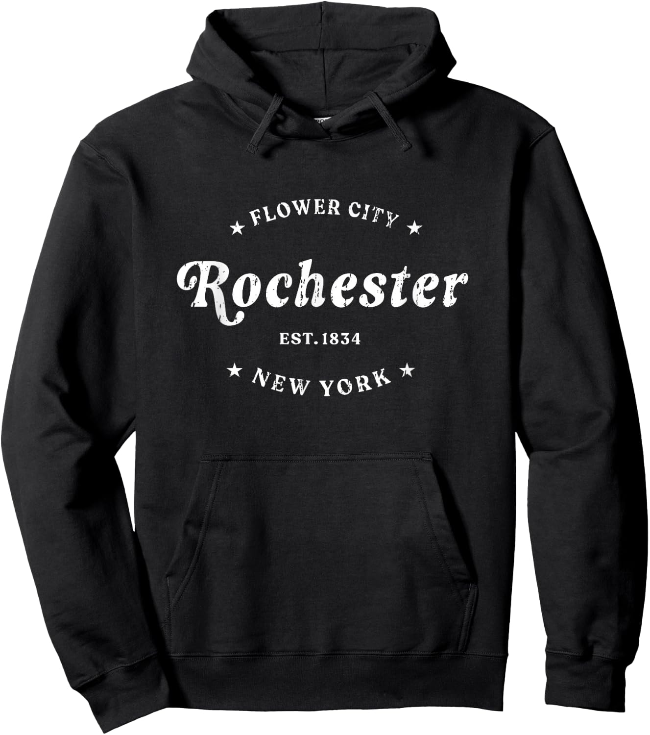 Vintage City of Rochester NY Hoodie - Hoodie | Black