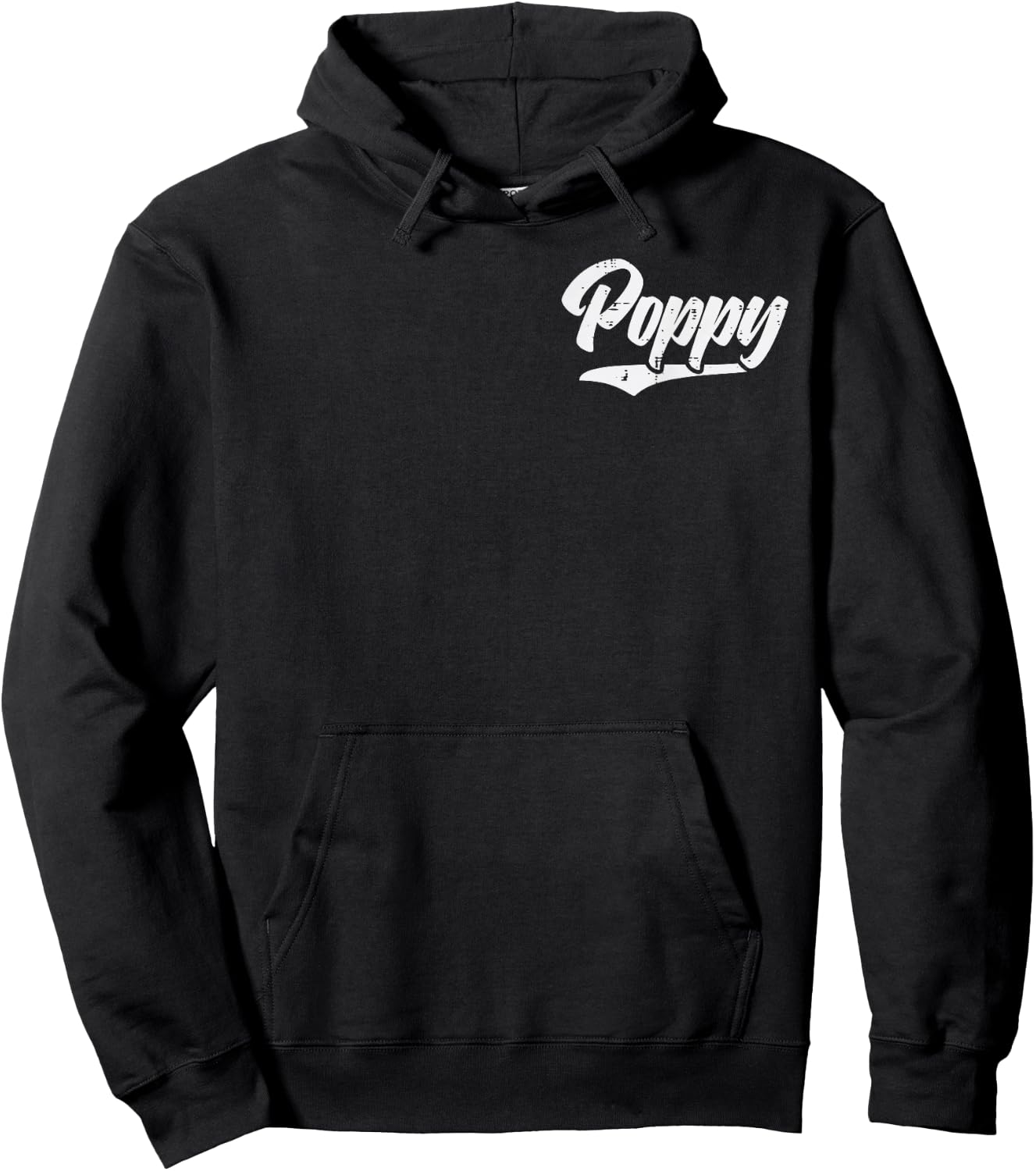 Fathers Day Poppy Pocket Grandpa Grandfather Papa Pop Men Hoodie - Hoodie | Black