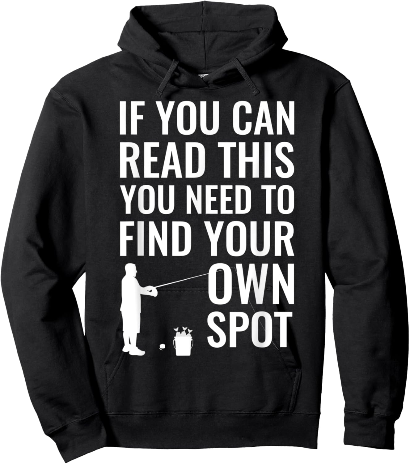 Funny Fishing Spot Fisherman Attitude Fishing Humor Hoodie - Hoodie | Black