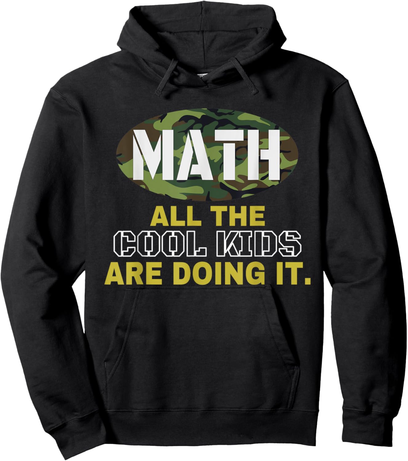 Cool Math Kid T Shirt Camo Funny Mathematics Shirt Math Gift Hoodie - Hoodie | Black