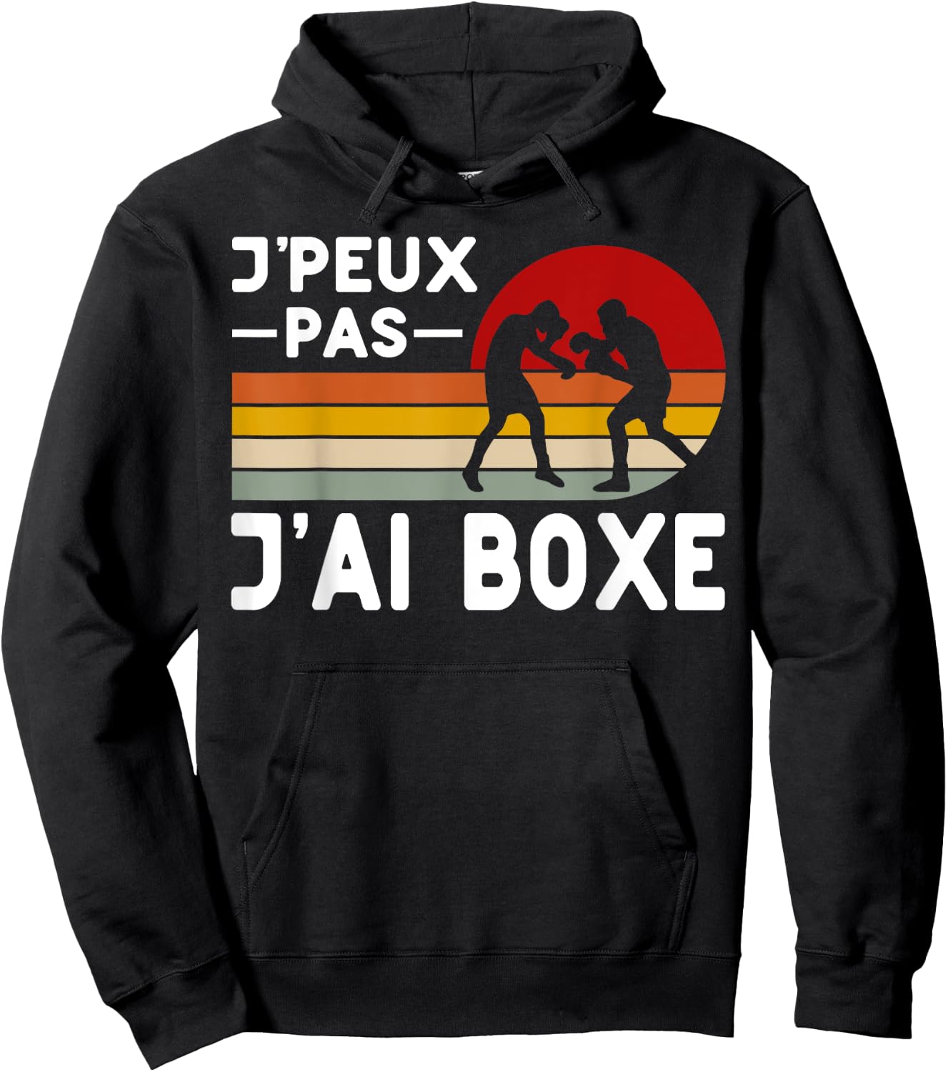 Je Peux Pas J'ai Boxe Humour Boxer Boxer Coach Funny Hoodie - Hoodie | Black