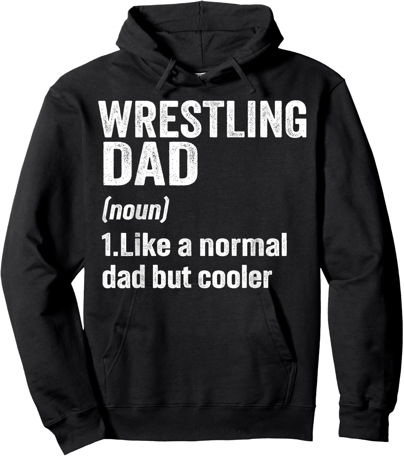 Wrestling Dad Definition Funny Wrestling Lover Sports Men Hoodie - Hoodie | Black
