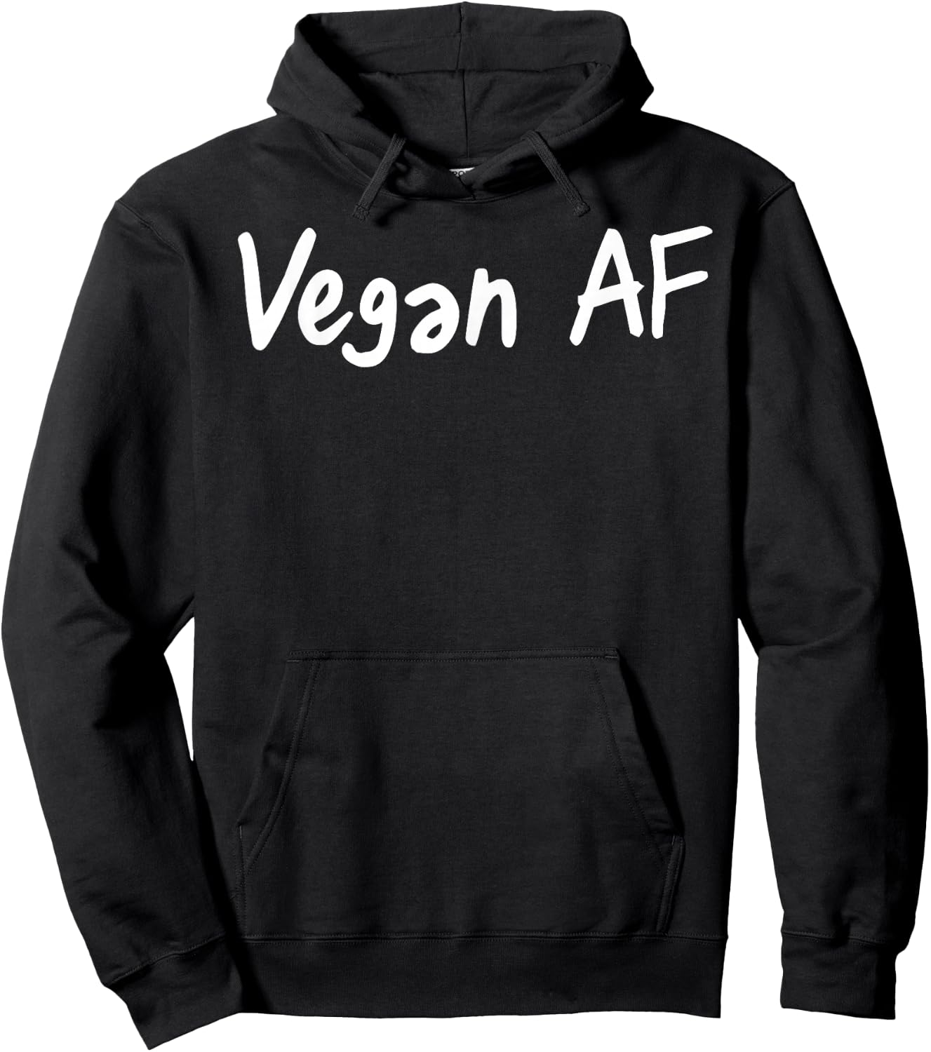 Vegan AF T Shirt - Funny veganism play based rebel humor Hoodie - Hoodie | Black