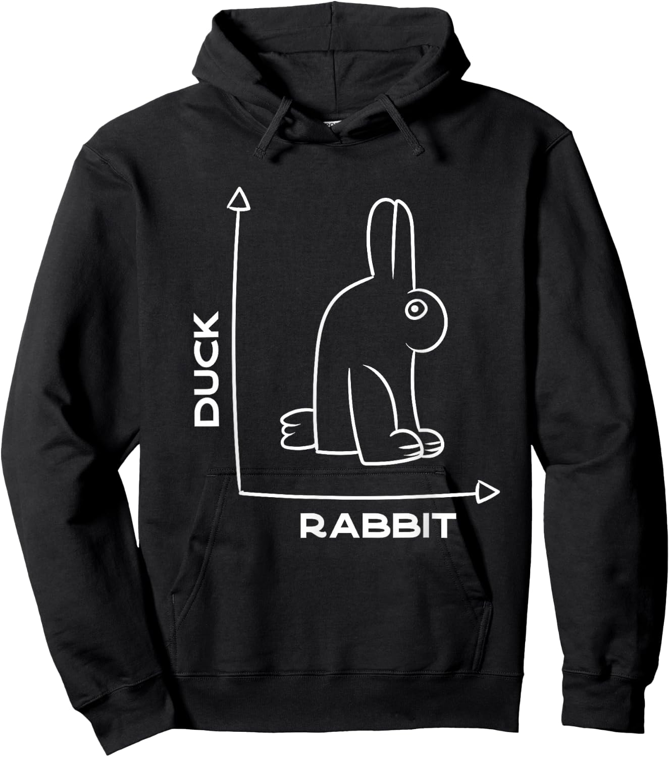 Ente - Kaninchen - lustig - Witz - Hase - optische Täuschung - Wortspiel Hoodie - Hoodie | Black