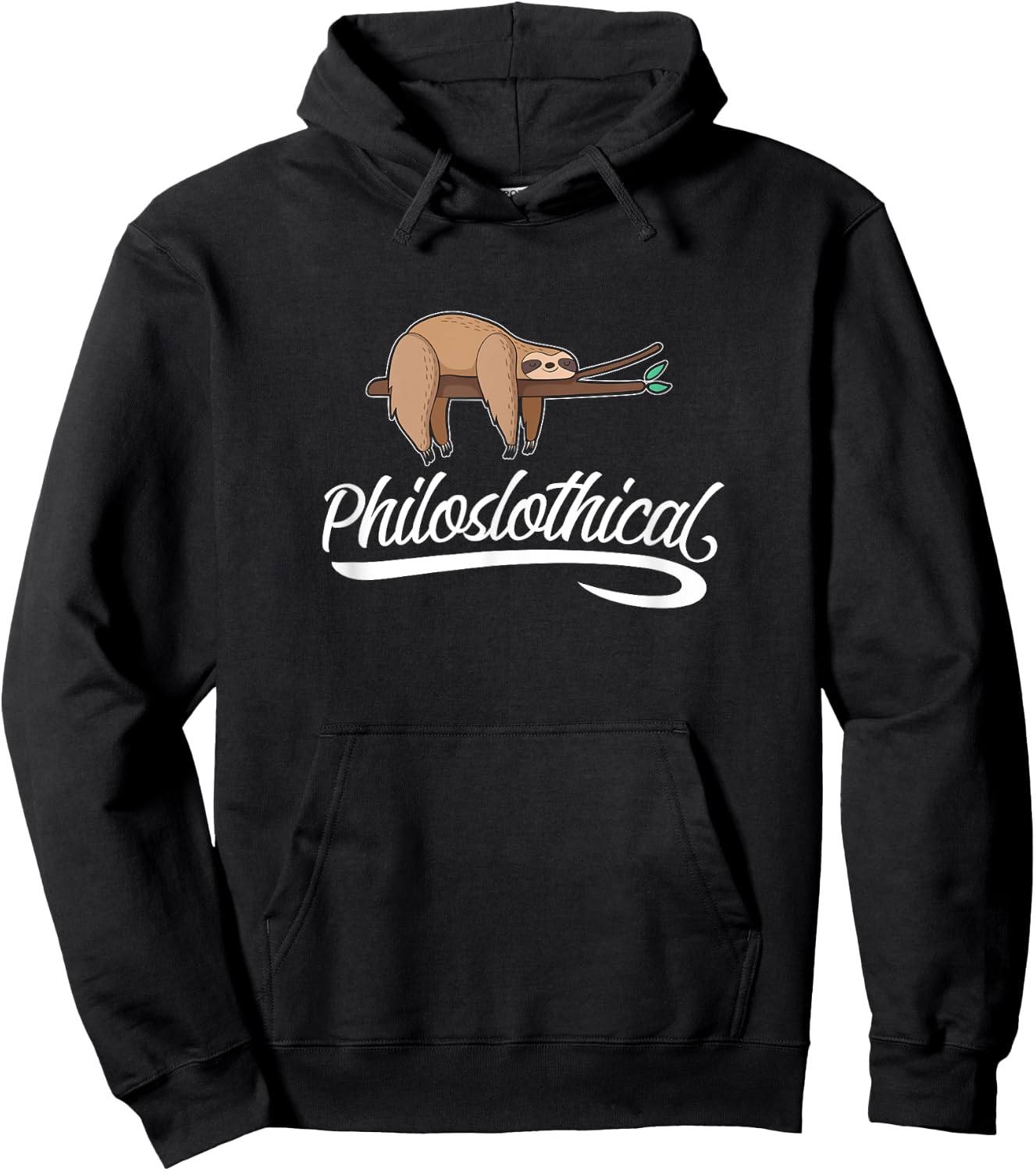 Philoslothical Sloth Funny Philosophical Pun Philosophy Gift Hoodie - Hoodie | Black
