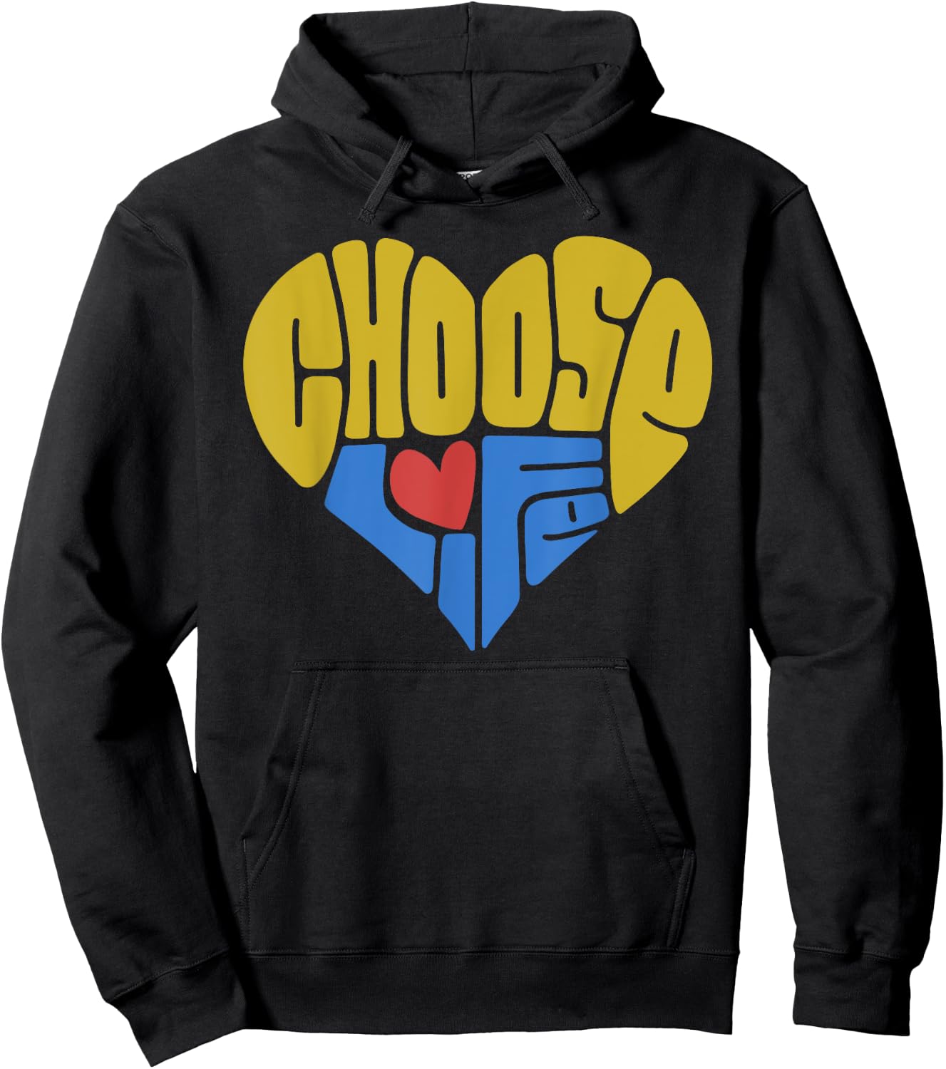 Pro-Life Anti-Abortion Shirt - Choose Life - Heart Hoodie - Hoodie | Black