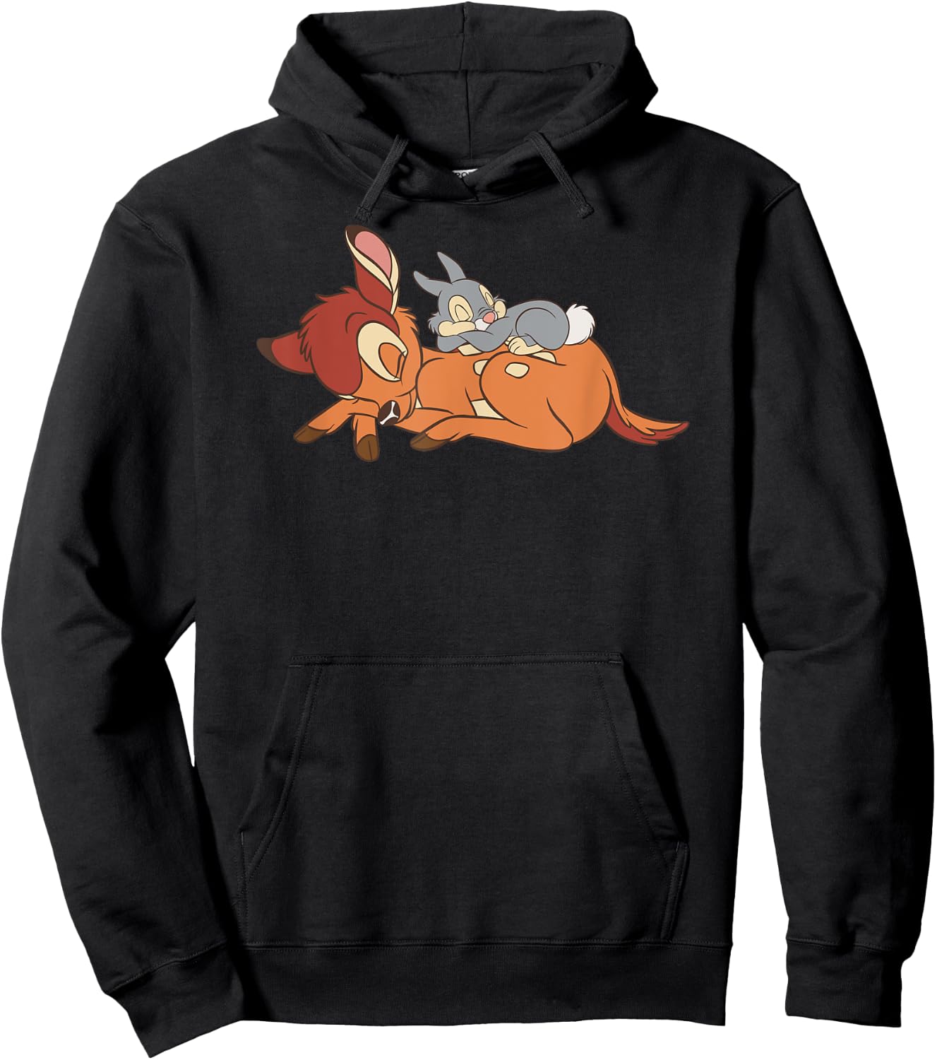 Bambi Panpan Sleeping , Black, S Hoodie - Hoodie | Black