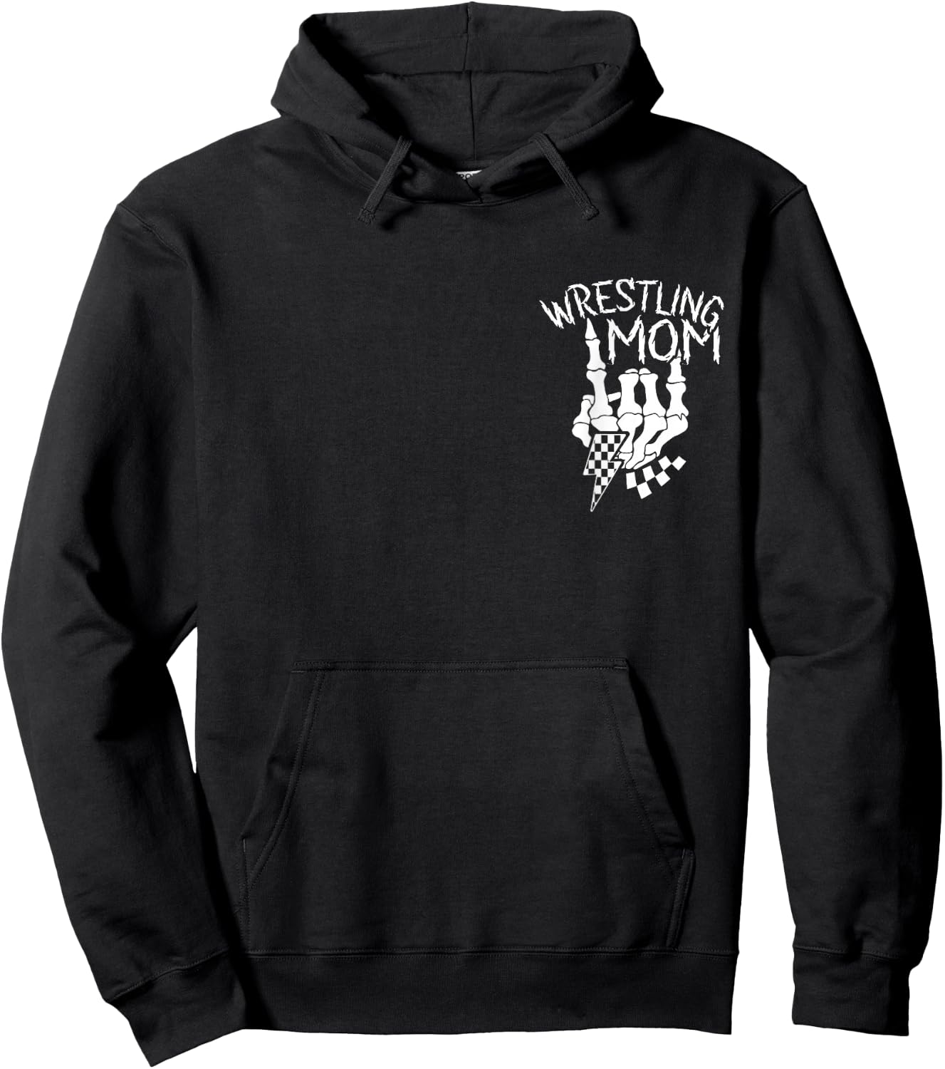 Somebody's Feral Wrestling Mom Funny Mother's Day Hoodie - Hoodie | Black