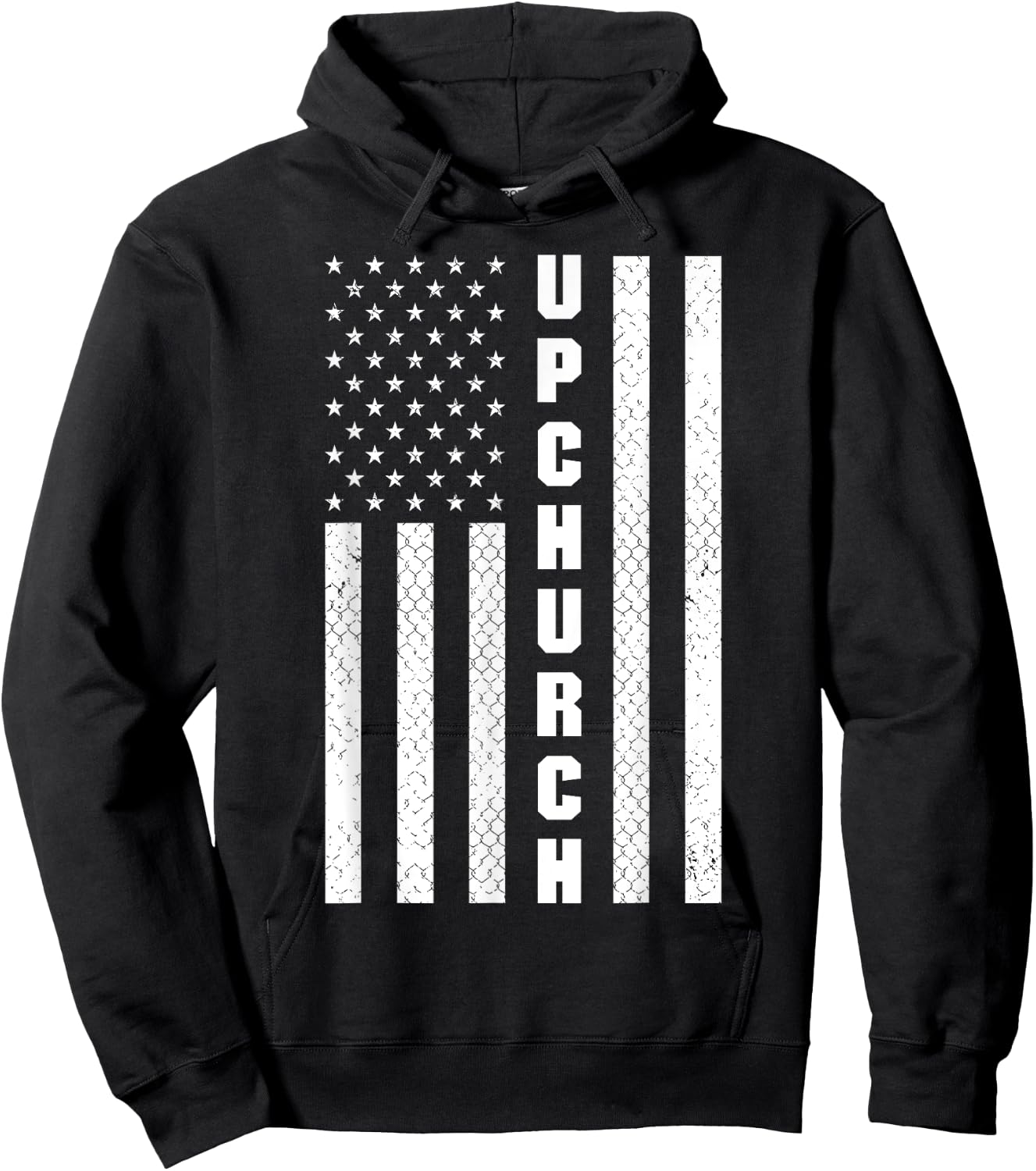 Proud Upchurch Family Matching Proud Family American Flag Hoodie - Hoodie | Black