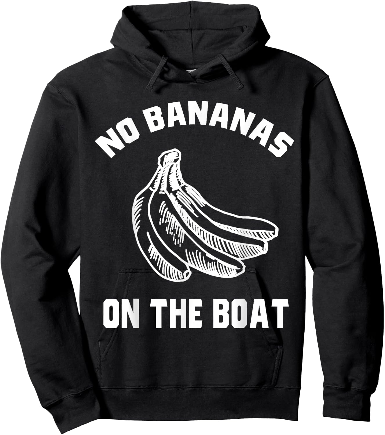 Funny No Bananas on Boat Banana Hater Boat Rules Hoodie - Hoodie | Black