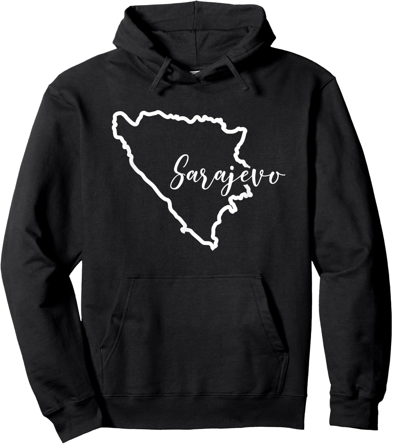 Patriotic Bosnia Flag Bosnia And Herzegovina City Sarajevo Hoodie - Hoodie | Black