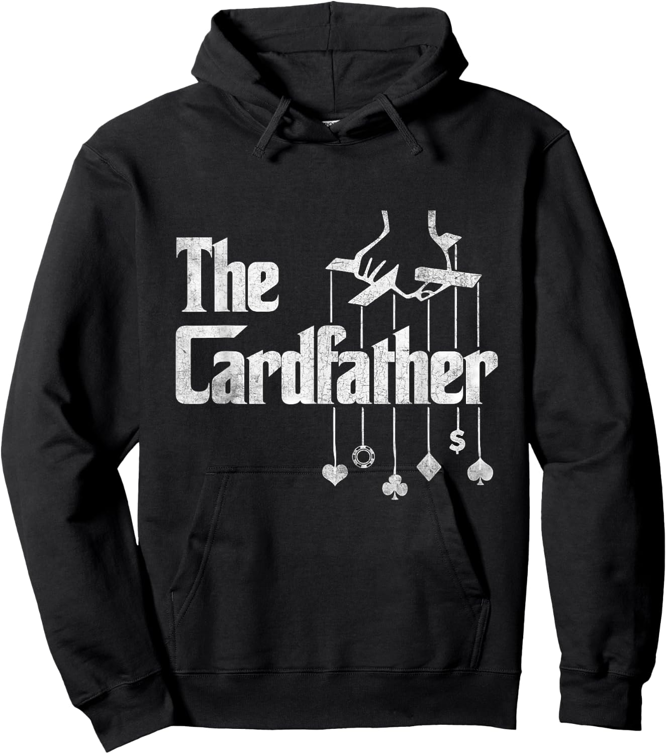 The Cardfather Poker Dad Design For Card Player Father's Day Hoodie - Hoodie | Black