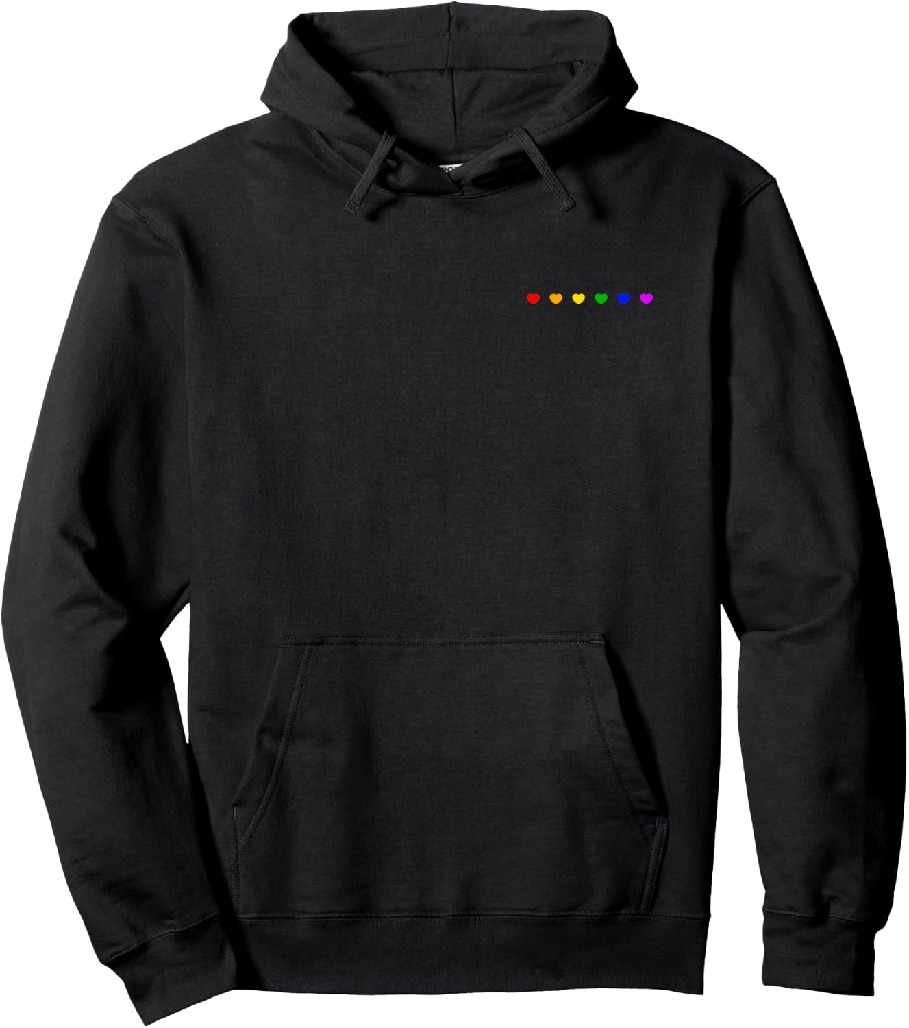 Winzige Herzen Regenbogen Flagge Subtile Pride Monat LGBT Homosexuell Rechte Hoodie - Hoodie | Black