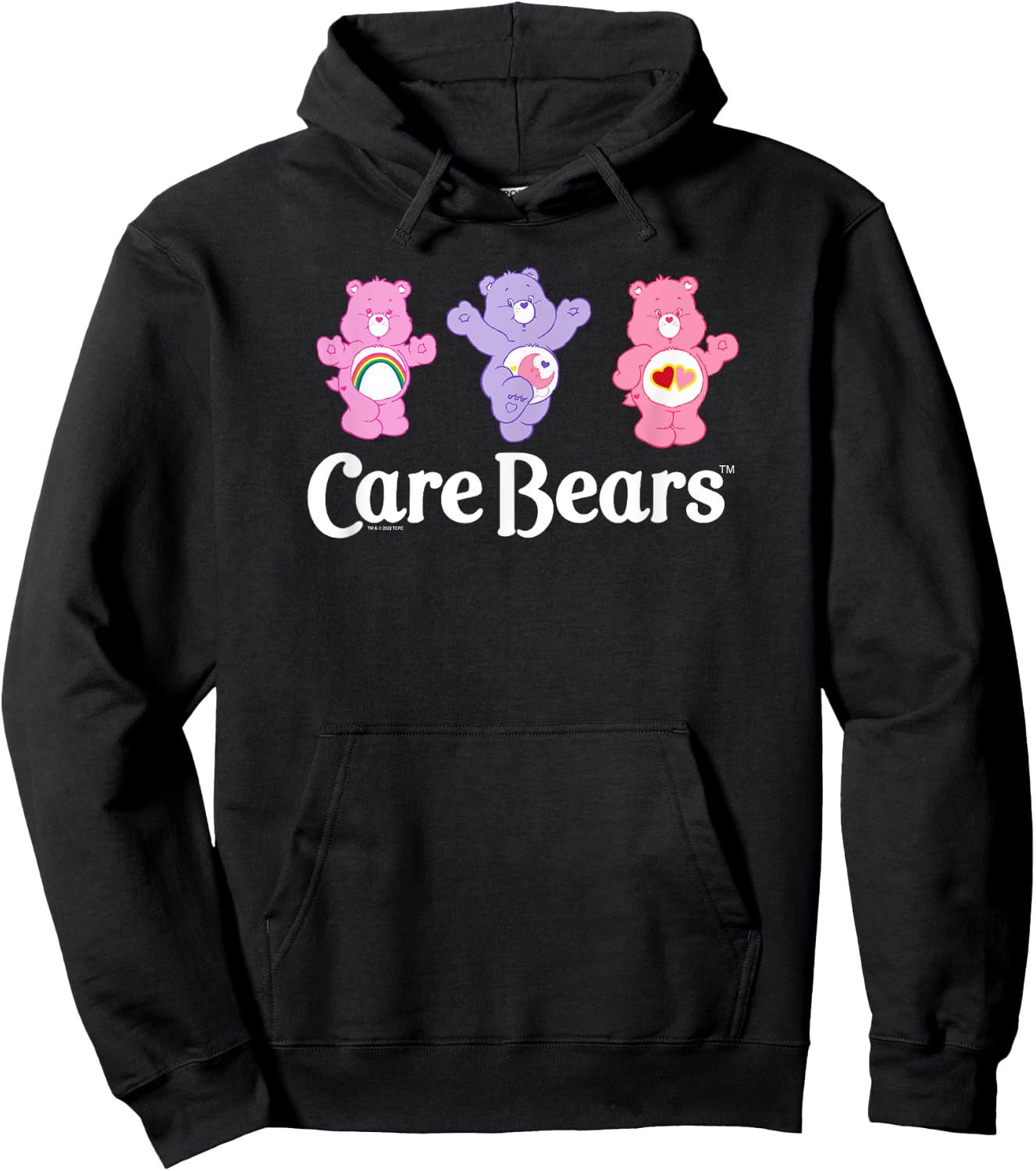 Care Bears Love-a-Lot Cheer & Sweet Dreams Bear Vintage Logo , Black, S Hoodie - Hoodie | Black